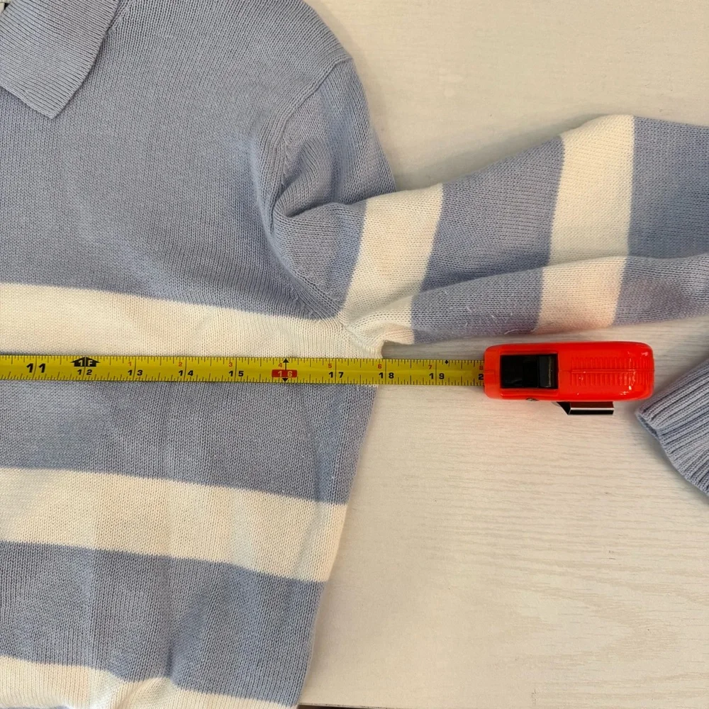 Banana Republic Light Blue and White Striped Sweater - Picture 9 of 9